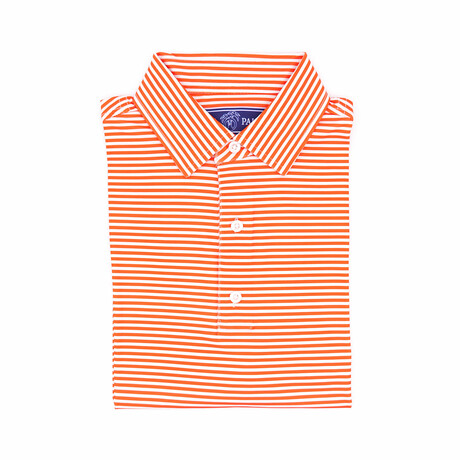 Silky Soft Polo // Orange Stripes (Small)