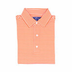 Silky Soft Polo // Orange Stripes (Small)