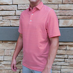 Silky Soft Polo // Orange Stripes (Small)