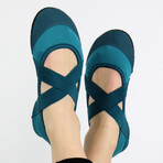 FitKicks // Women's Edition Croosover Shoes // Teal (L)