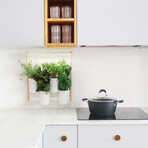 Modulo Vertical Smart Garden // Includes Basil, Lemon Basil, Chives + Leaf Mustard Pods