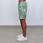 Fern Bermuda Shorts // Green + White (2XL)