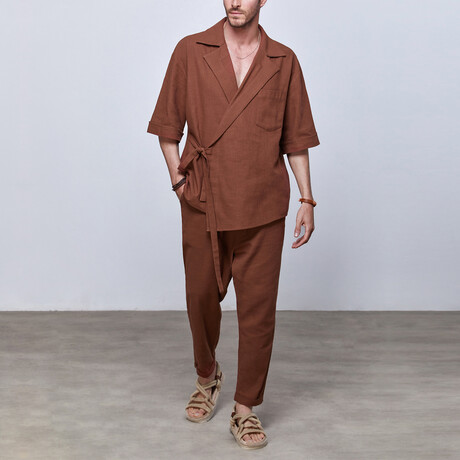 Deluxe Linen Set // Limited Edition // Brown (S)