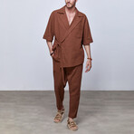Deluxe Linen Set // Limited Edition // Brown (L)