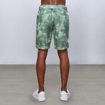 Fern Bermuda Shorts // Green + White (2XL)