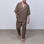 Deluxe Linen Set // Limited Edition // Brown (M)