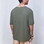 Oversize Knit T-Shirt // Khaki (M)