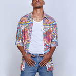Solaris Paisley Oversize Shirt // Multicolor (S)
