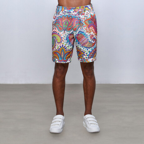 Capri Paisley Bermuda Shorts // Multicolor (S)