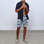 Ocean Bermuda Shorts // Blue + White (L)