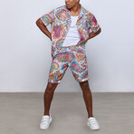 Capri Paisley Bermuda Shorts // Multicolor (L)