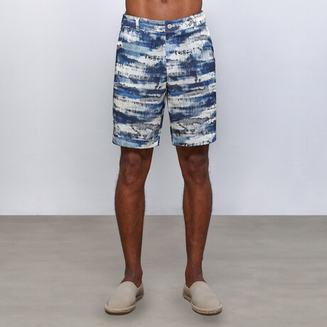 Ocean Bermuda Shorts // Blue + White (S)