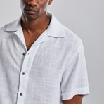 Oversize Short Sleeve Shirt // White (L)