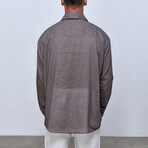 Casual Long-Sleeve Shirt // Brown (2XL)