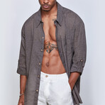 Casual Long-Sleeve Shirt // Brown (2XL)