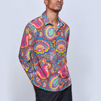 Carnaval Silky Long Sleeve Shirt // Multi (XL)