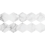 Anti-slip Marble Floor Tile Sticker // White (16"H x 35"W Area)