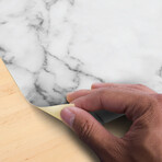 Marble Slab Anti-slip Tile Floor Stickers // White (12"H x 12'W)
