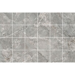 Marble Tile Stickers by Obidos // Gray (16"H x 24"W Area)