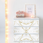 Marble Sticker for Furniture // Gold + Silver (16"H x 24"W)