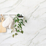 Milan Marble Tile Stickers // White (16"H x 24"W Area)