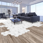 Anti-slip Marble Floor Tile Sticker // White (16"H x 35"W Area)