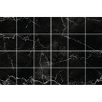 Rio Marble Cement Tile Stickers // Black (16"H x 24"W Area)