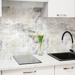 Rabat Marble Cement Tile Stickers (16"H x 24"W Area)