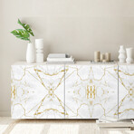 Marble Sticker for Furniture // Gold + Silver (16"H x 24"W)