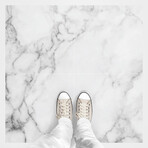 Non-slip Marble Cement Tile Floor Stickers // White (16"H x 16"W)