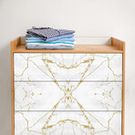 Marble Sticker for Furniture // Gold + Silver (16"H x 24"W)