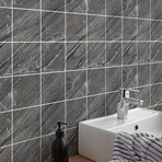 Marble Cement Tile Stickers from Bormla // Gray (12"H x 12"W  Area)