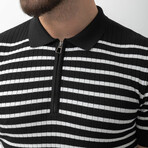Spencer Knitwear T-Shirt // Black + White (2XL)