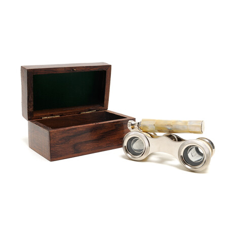 Opera Glasses + MOP In Wooden Box