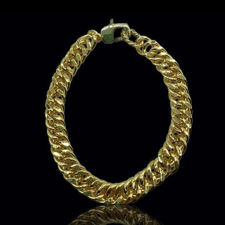 Diamond-Cut Cuban Link Bracelet // 8.5" // Gold