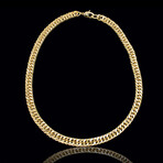 Diamond-Cut Cuban Link Necklace // 22" // Gold