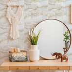 Marble Cement Tile Stickers by Entrada // Beige (12"H x 12"W Area)