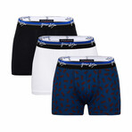 Michael Boxer Brief 3-Pack // Patterned + Black + White (M)