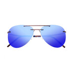 Sullivan Sunglasses // Brown Frame + Purple-Blue Lens