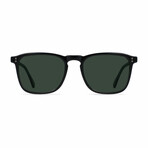 Raen Unisex Wiley Polarized Sunglasses // Crystal Black + Green
