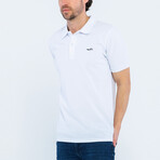 Solid Short Sleeve Polo Shirt // White (M)