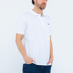Solid Short Sleeve Polo Shirt // White (M)