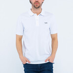 Solid Short Sleeve Polo Shirt // White (3XL)