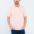 Solid Short Sleeve Polo Shirt // Pink (L)
