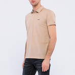 Kevin Short Sleeve Polo Shirt // Beige (L)