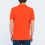 Solid Short Sleeve Polo Shirt // Crimson Orange (S)