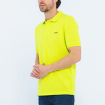 Solid Short Sleeve Polo Shirt // Neon Yellow (L)