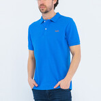Solid Short Sleeve Polo Shirt // Indigo (L)
