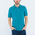 Solid Short Sleeve Polo Shirt // Oil (L)