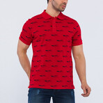 Gregory Short Sleeve Polo Shirt // Red (L)